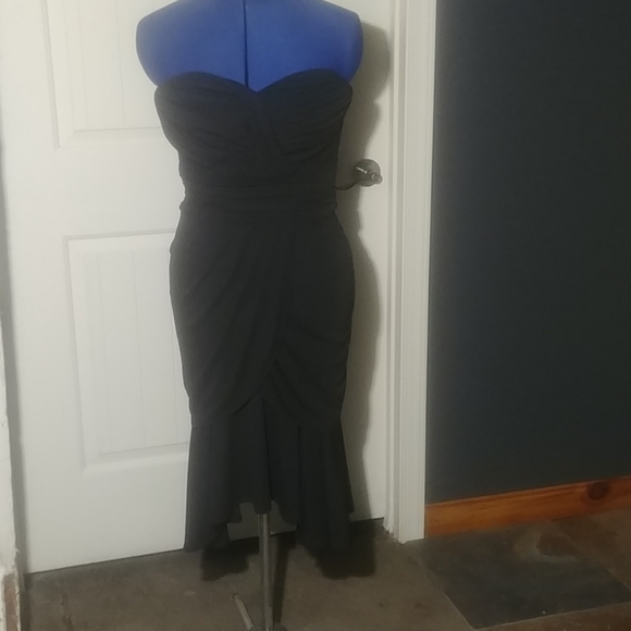 Black Strapless Cocktail Dress - Picture 2 of 5
